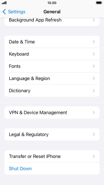 Press Transfer or Reset iPhone.