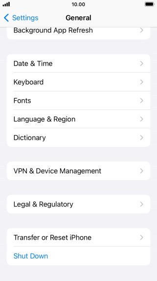 Press Transfer or Reset iPhone.