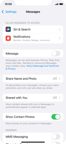 Press the indicator next to 