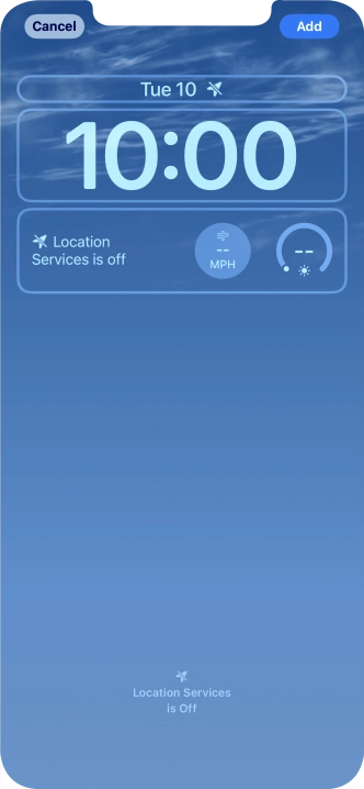 To customise the way the lock screen date is displayed, press the date widget and follow the instructions on the screen to select the required widget display mode.