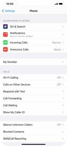 Press Announce Calls.