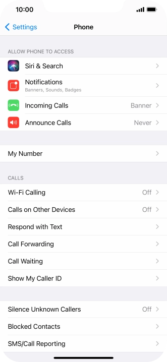 Press Announce Calls.