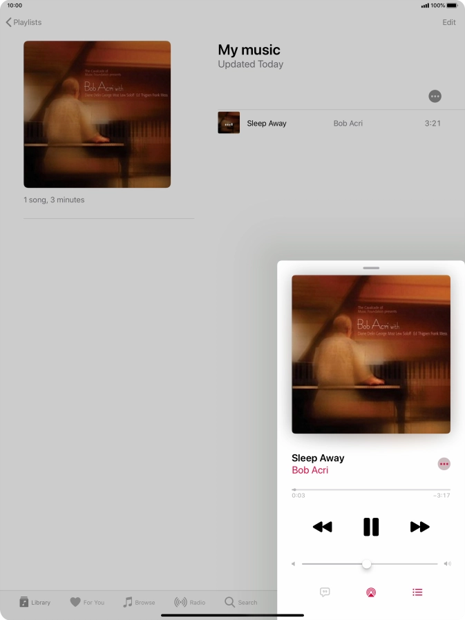 Press arrow right to go to the next audio file.
