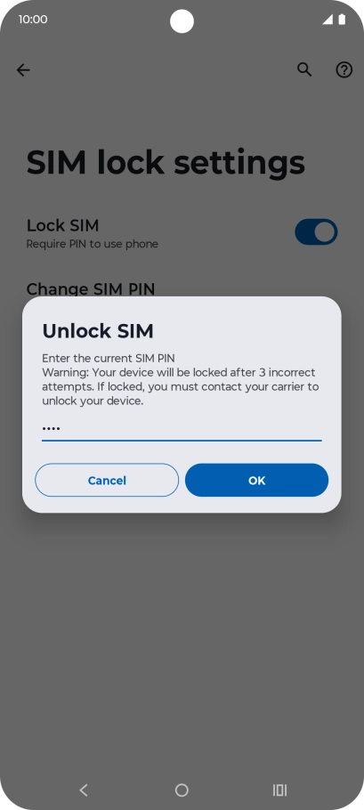 Key in your PIN and press OK.