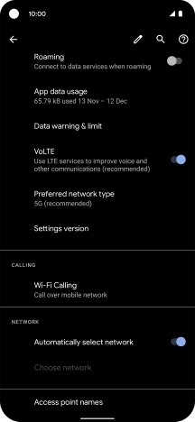 Press Access point names.