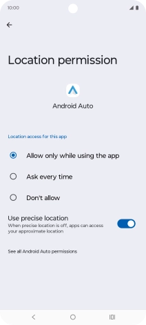 Press the required setting to turn the function on or off.