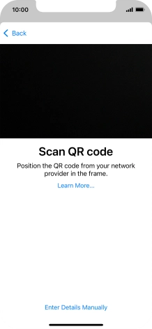 Place the QR code you've received inside the phone camera frame to scan the code.