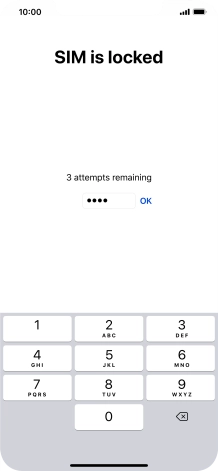 If your SIM is locked, key in your PIN and press OK.