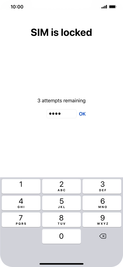 If your SIM is locked, key in your PIN and press OK.