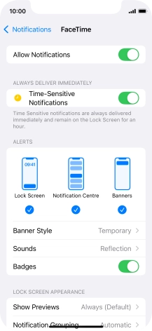 Press the indicator next to 
