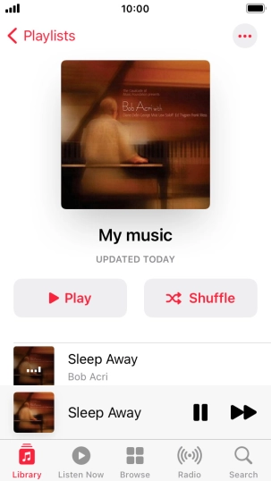 Press the song title.