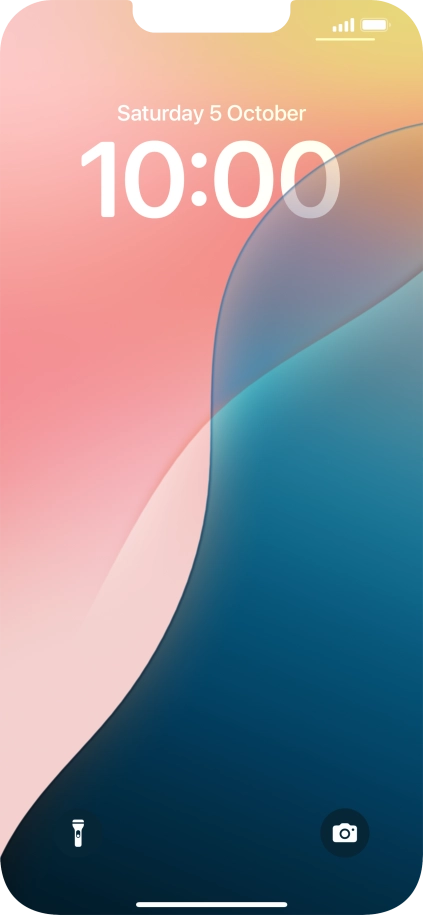 Press and hold anywhere on the lock screen.