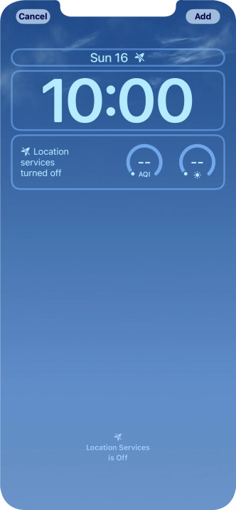 To customise the way the lock screen date is displayed, press the date widget and follow the instructions on the screen to select the required widget display mode.