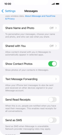 Press the indicator next to 