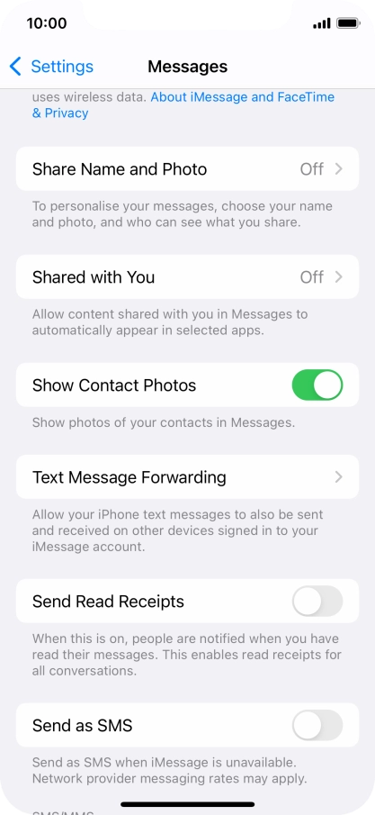Press the indicator next to 