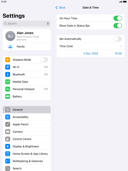Press the indicator next to 