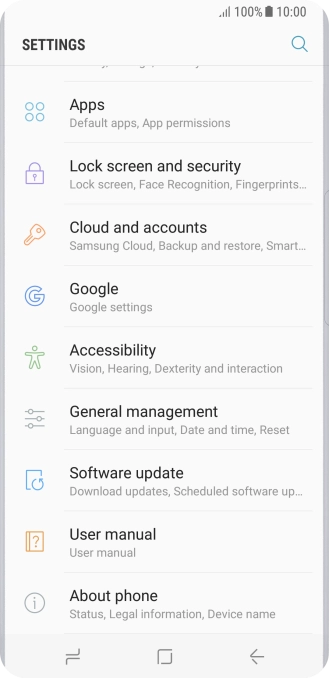 Press Software update.