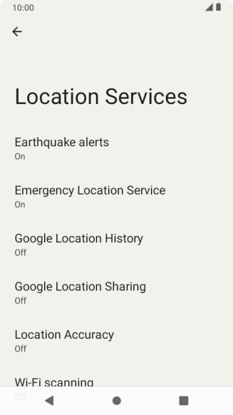 Press Location Accuracy.