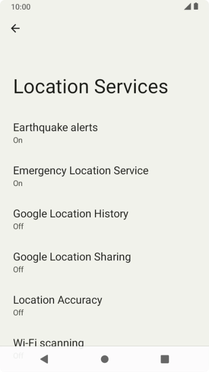 Press Location Accuracy.