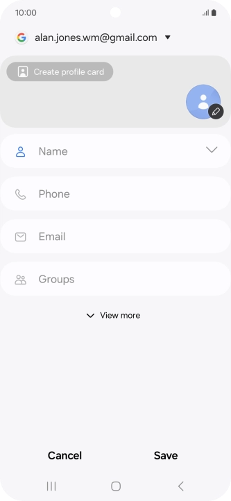 Press Name and key in the required name.