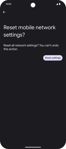 Press Reset settings.