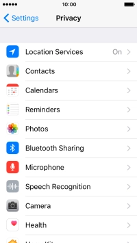 Press Location Services.