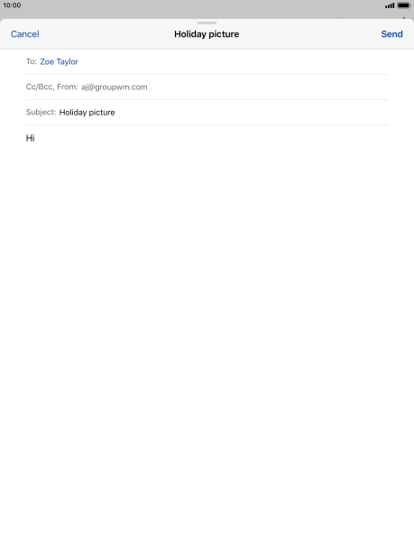 Press and hold the text input field until a pop-up menu is displayed.