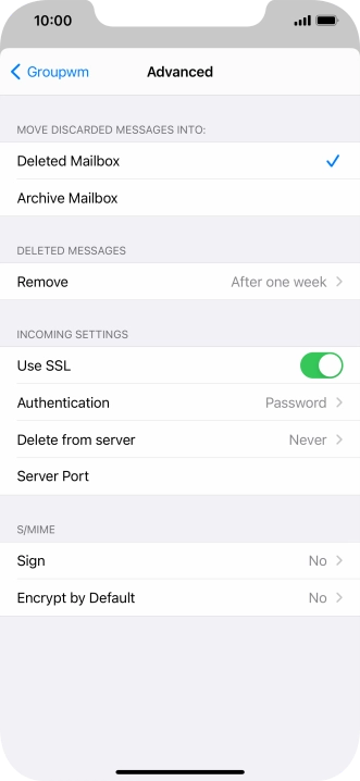 Press the indicator next to 