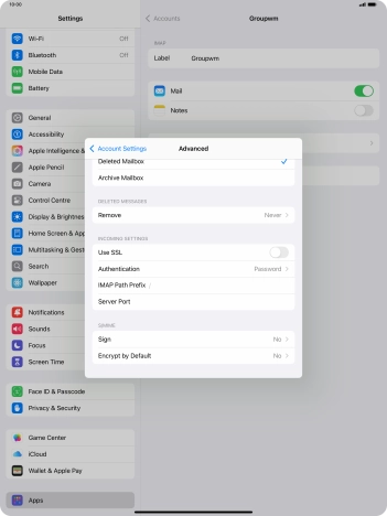 Press the indicator next to 