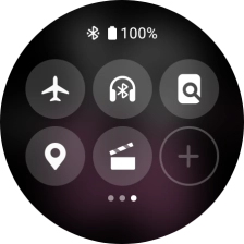 Press the flight mode icon to turn the function on or off.
