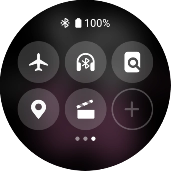 Press the flight mode icon to turn the function on or off.