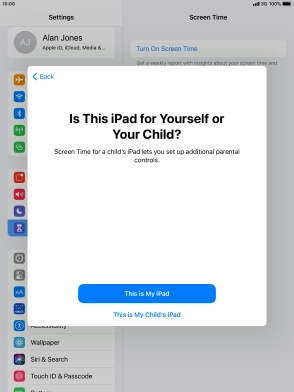 Press This is My iPad.