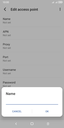 Key in Vodafone MMS and press OK.