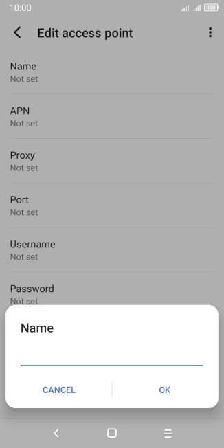 Key in Vodafone MMS and press OK.