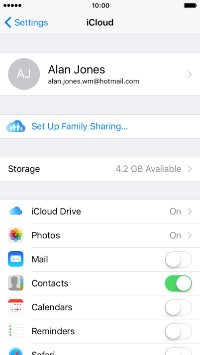 Press iCloud Drive.