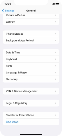 Press Transfer or Reset iPhone.