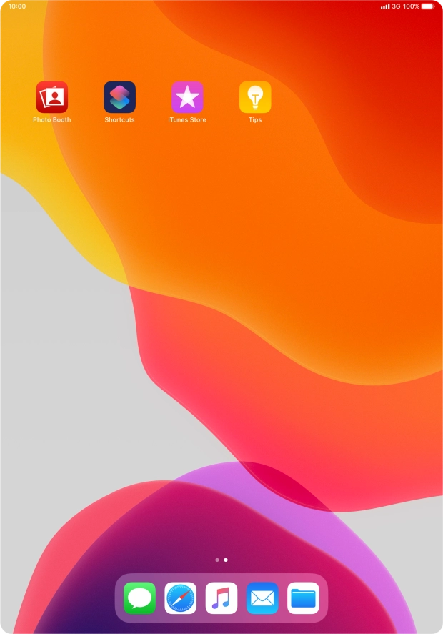 Press and hold any app.
