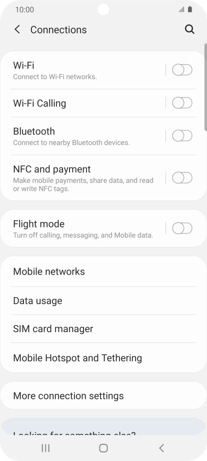 Press Mobile networks.