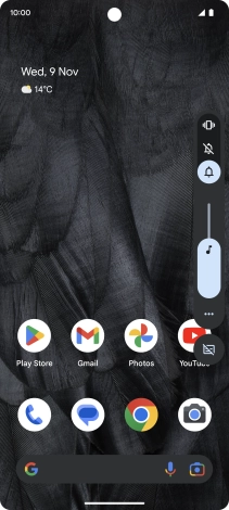 Press the silent mode icon to turn on the function.