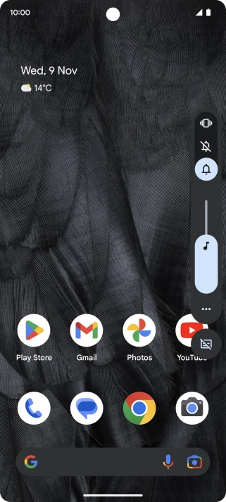 Press the silent mode icon to turn on the function.