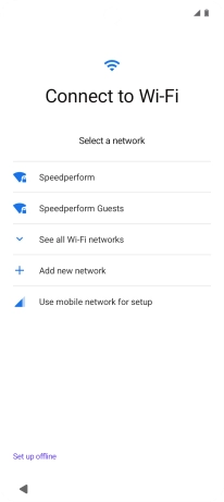 Press the required Wi-Fi network.