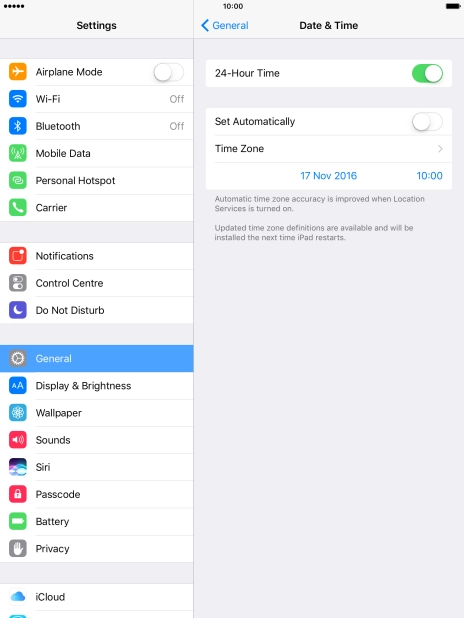 Press the indicator next to 