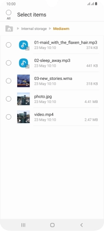 Press the required file.
