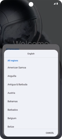 Press the required country or area.