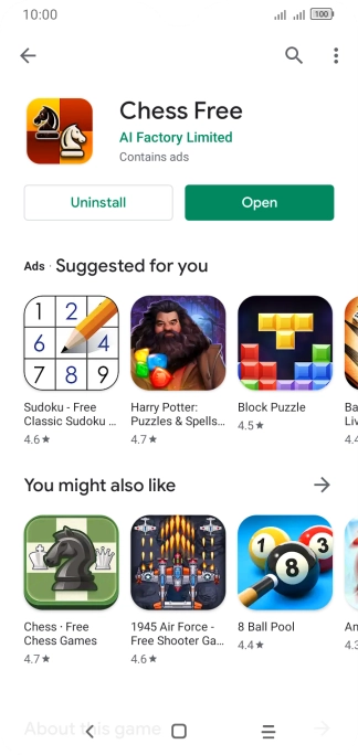 Press the Home key to return to the home screen.