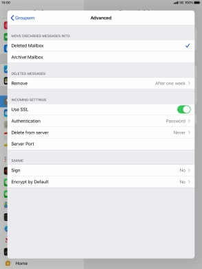 Press the indicator next to 