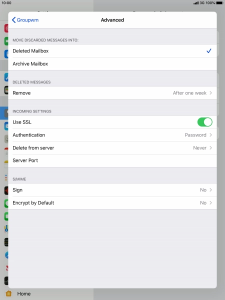 Press the indicator next to 