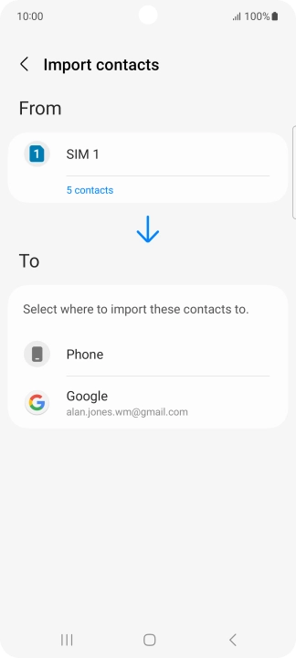 Press the required Google account.