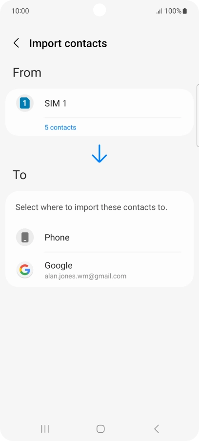 Press the required Google account.