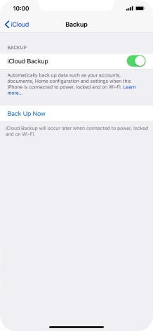 Press Back Up Now and wait while the phone memory is backed up.